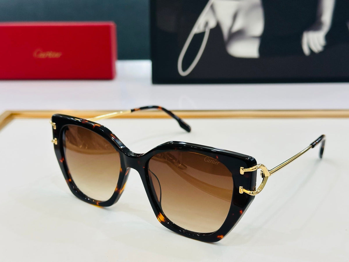 CARTIER BUTTERFLY FRAME SUNGLASSES 530154 IN METAL AND ACETATE