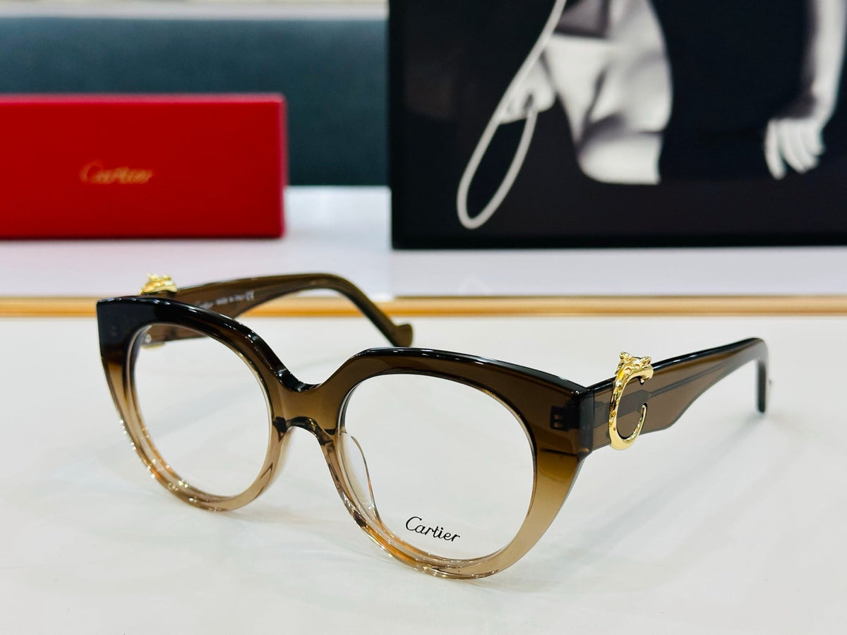 CARTIER PANTHÈRE ROUND FRAME SUNGLASSES 578200 IN ACETATE