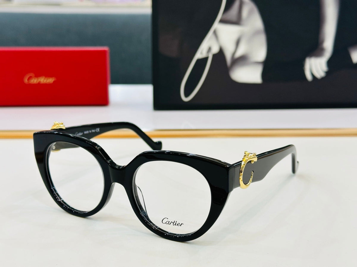 CARTIER PANTHÈRE ROUND FRAME SUNGLASSES 578200 IN ACETATE