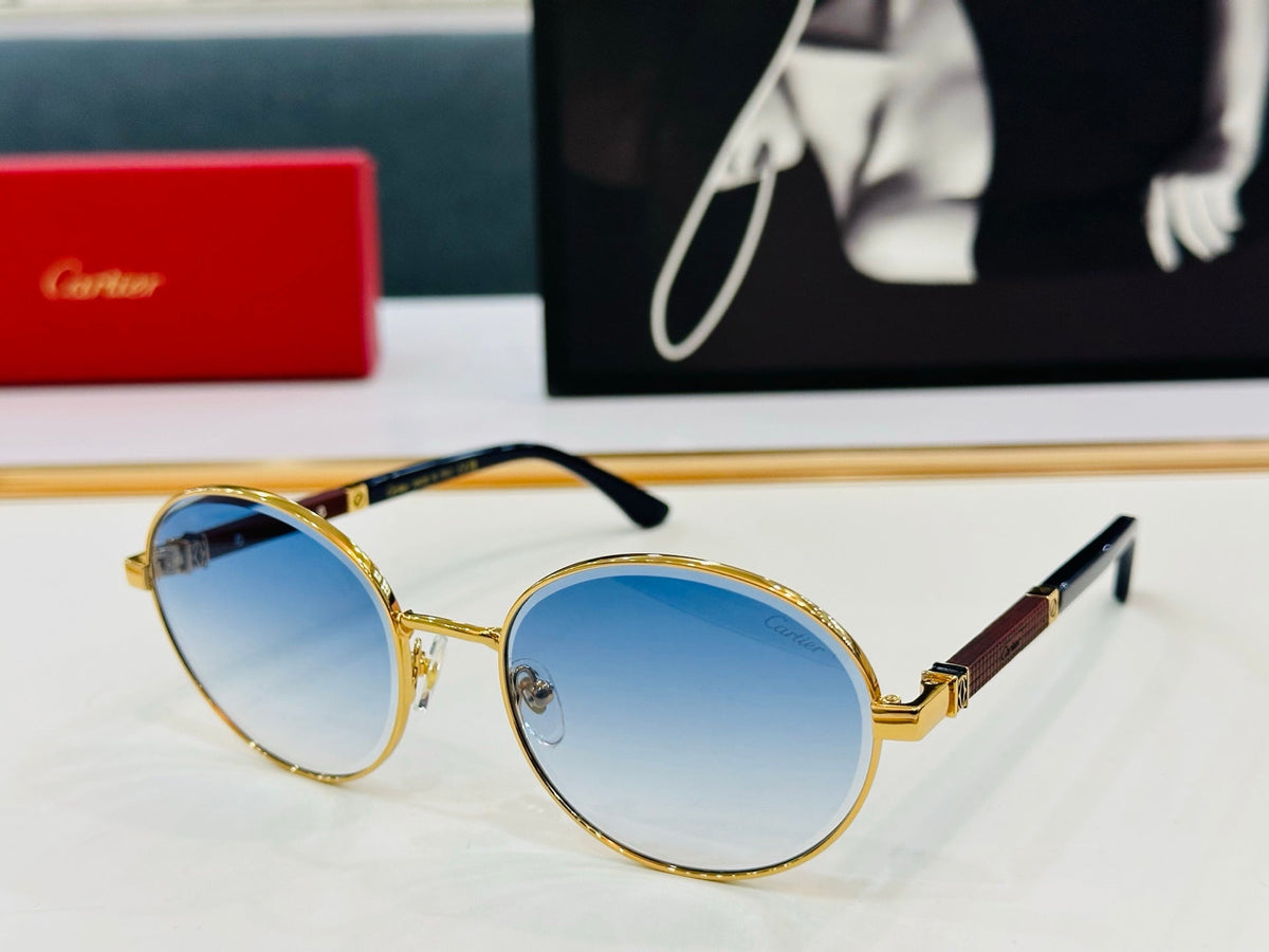 CARTIER PREMIÈRE ROUND FRAME SUNGLASSES CT0490S IN METAL