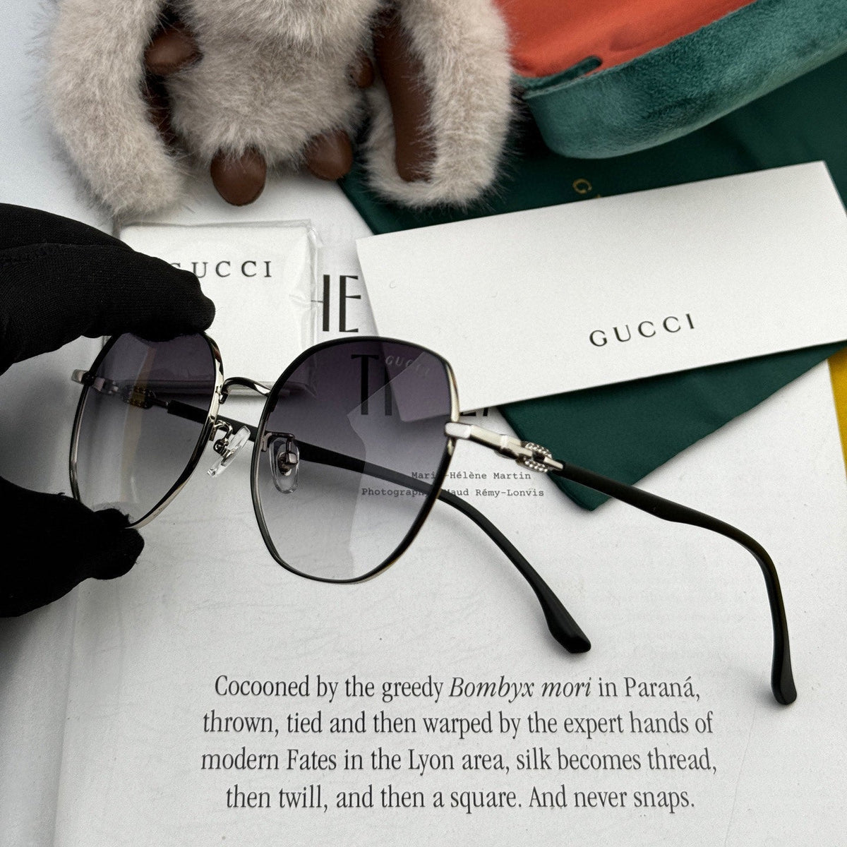 GUCCI OVERSIZED ROUND FRAME SUNGLASSES G4639 IN METAL