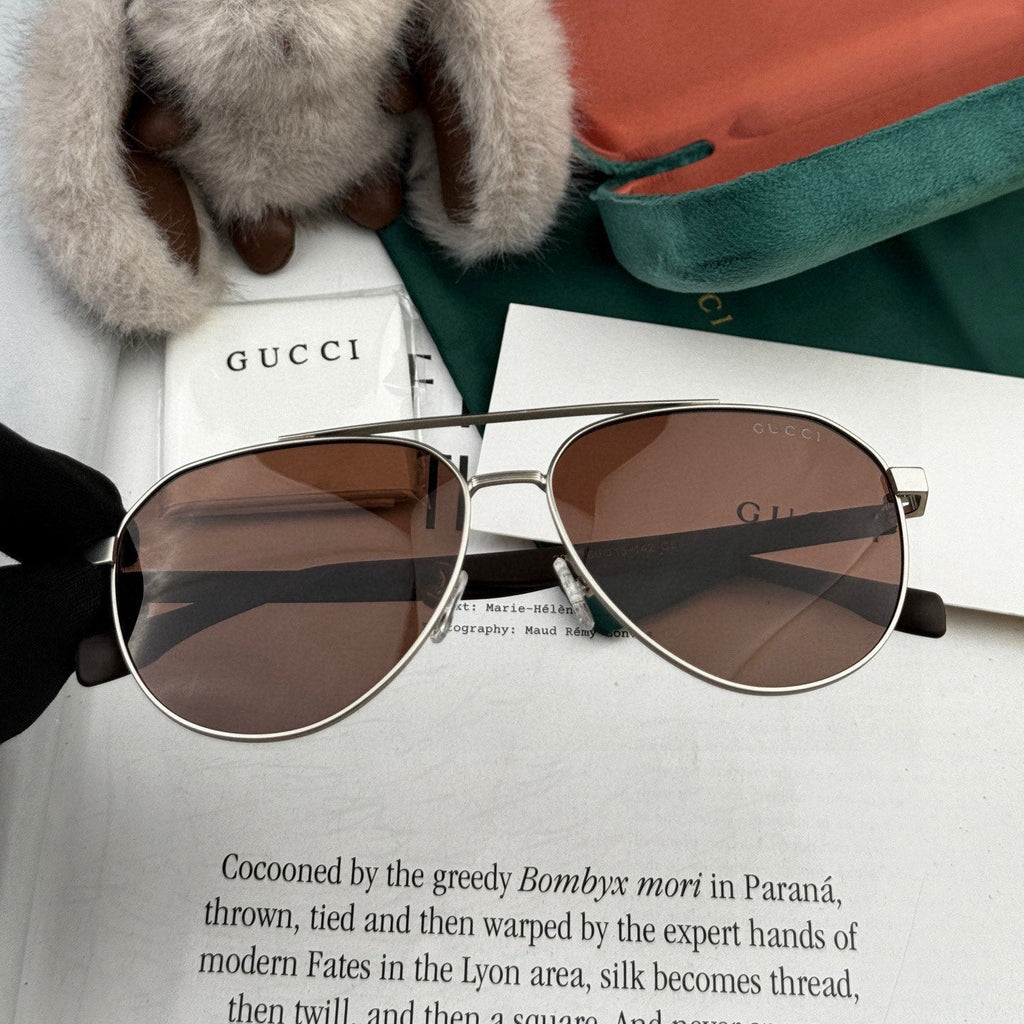 GUCCI AVIATOR FRAME SUNGLASSES G8204 IN METAL