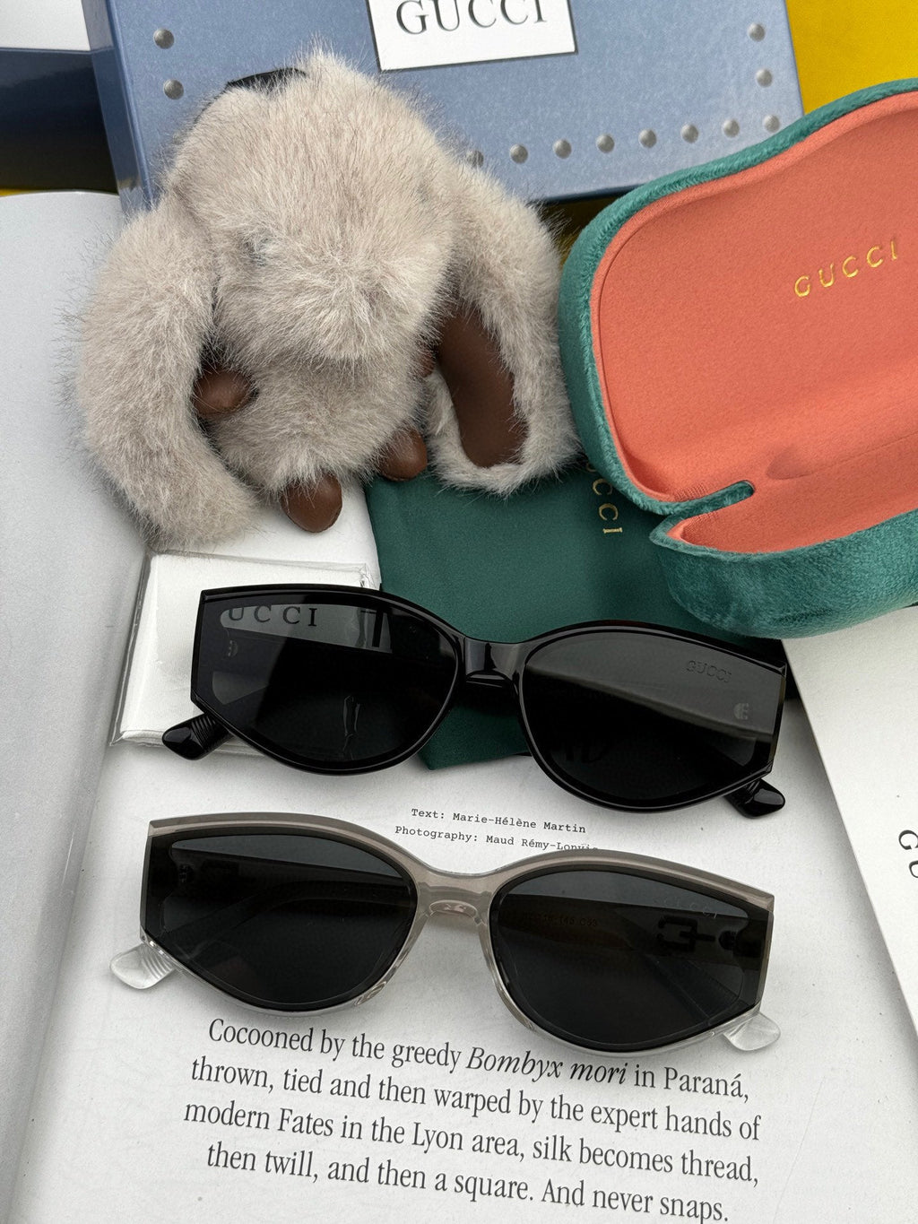 GUCCI GEOMETRIC FRAME SUNGLASSES G7315 IN ACETATE
