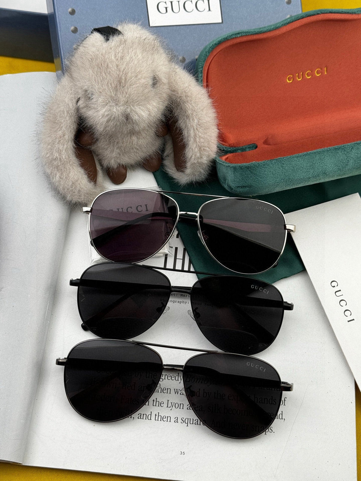 GUCCI AVIATOR FRAME SUNGLASSES G9203 IN METAL