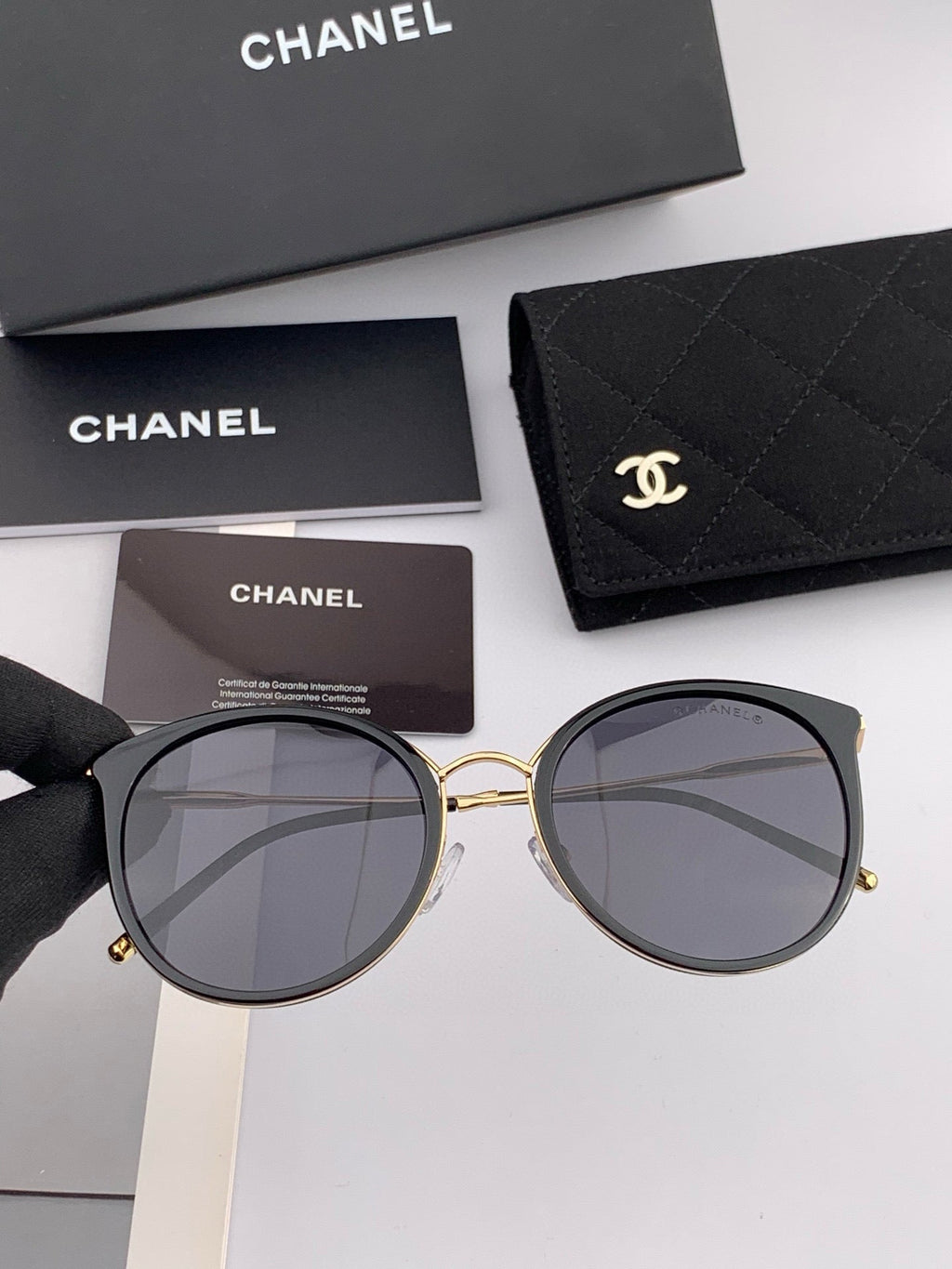 CHANEL CAT EYE SUNGLASSES CH7827 IN ACETATE FRAME METAL
