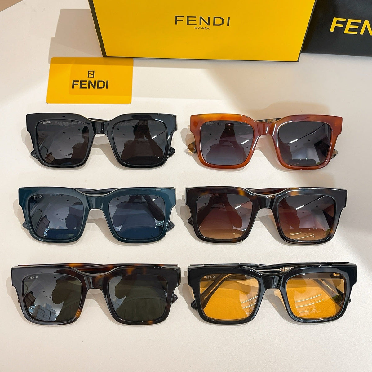 FENDI ROMA SQUARE FRAME SUNGLASSES FFF0053 IN ACETATE