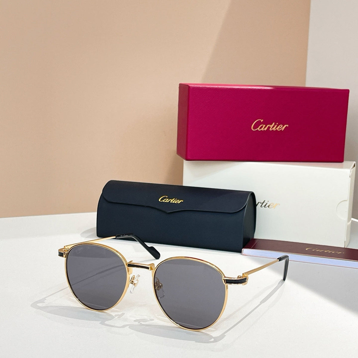 CARTIER PREMIÈRE ROUND FRAME SUNGLASSES CT0335S IN METAL
