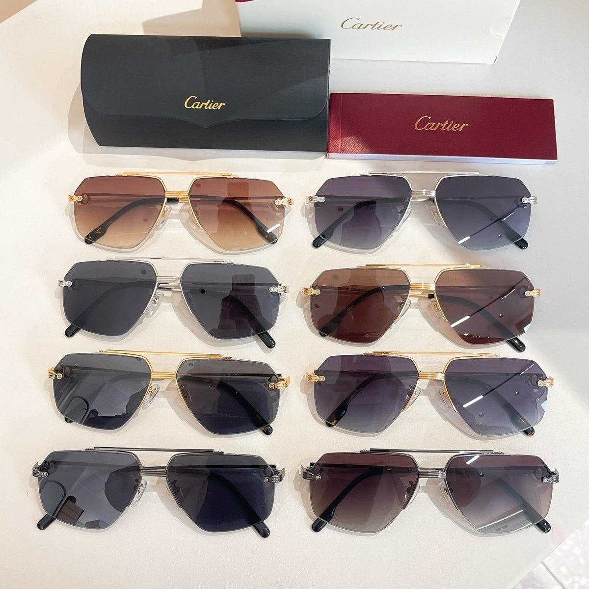 CARTIER PREMIÈRE PILOT FRAME SUNGLASSES CT0426 IN METAL