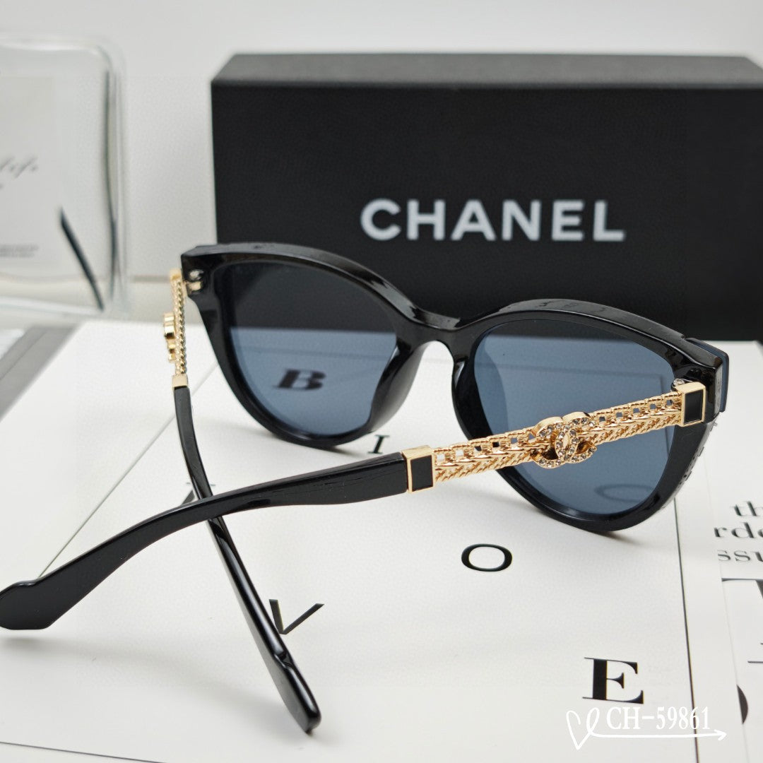 CHANEL CAT EYE SUNGLASSES 59861 IN ACETATE METAL FRAME