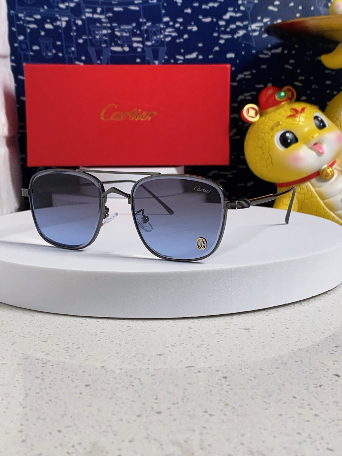 CARTIER PREMIÈRE SQUARE FRAME SUNGLASSES 533240 IN METAL