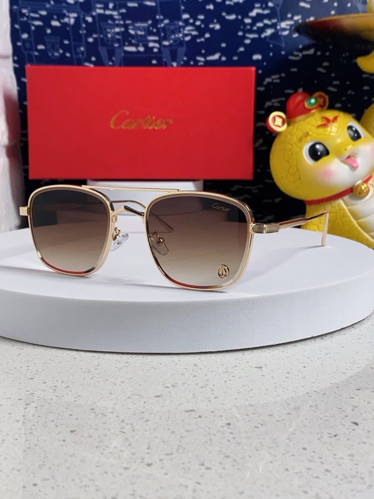 CARTIER PREMIÈRE SQUARE FRAME SUNGLASSES 533240 IN METAL