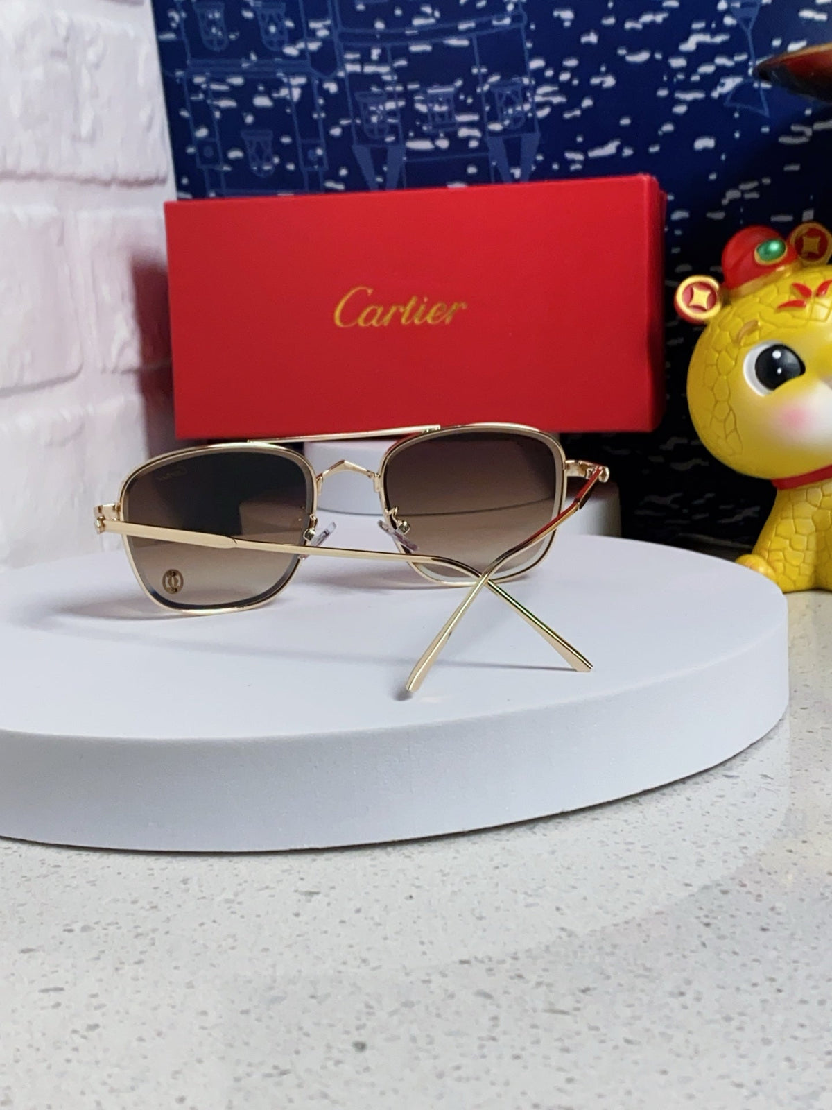 CARTIER PREMIÈRE SQUARE FRAME SUNGLASSES 533240 IN METAL