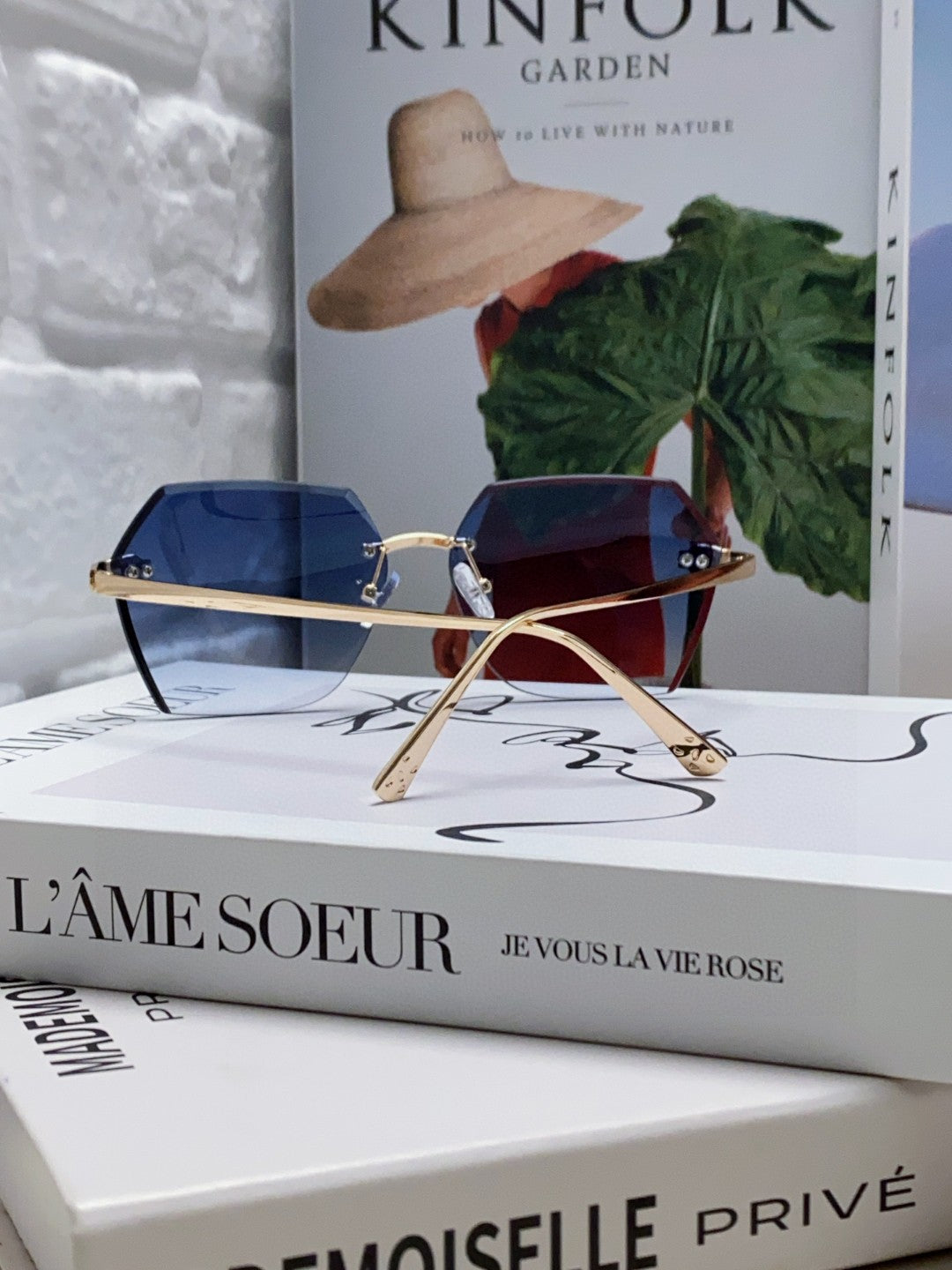 CARTIER PANTHÈRE RIMLESS GEOMETRIC FRAME SUNGLASSES 539743 IN METAL